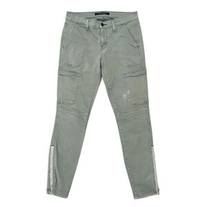 J Brand | Cargo Military Skinny Ankle Zip Jeans | Olive Green | Size 26